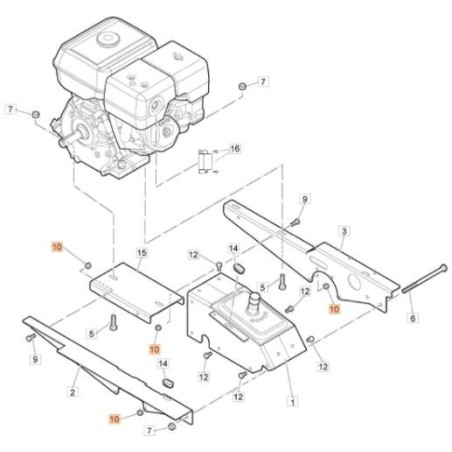 DADO ESAG. M 8 FLANG.ZIGR. DIN 6923 ZNB (C:10PZ) ORIGINALE EMAK 3933032R | NewgardenAgri.com