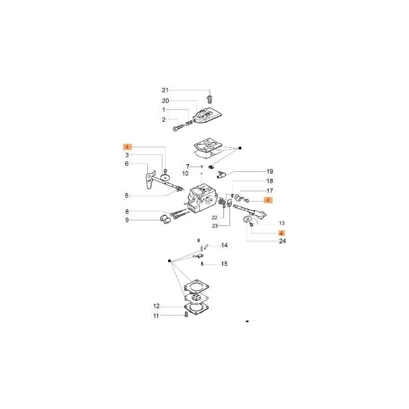 Befestigungsschraube für Drosselklappen und Gashebel 96-475 Vergaser Original EMAK 50010141
