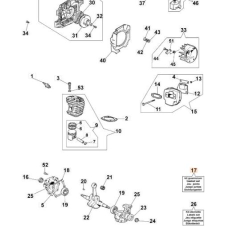 ORIGINAL EMAK GASKET KIT 094600414 | NewgardenAgri.com