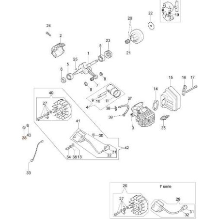 ÉCROU HEXAGONAL BAS 6S M 8X1 UNI5589-DIN936 ZNB (C:10) ORIGINAL EMAK 3911014R | NewgardenAgri.com