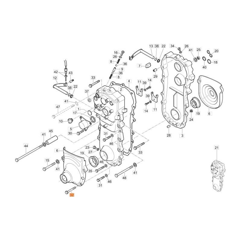 SCREW TE FLANG.ZIGR. 8.8 M 6X45 DIN 6921 ZNB ORIGINAL EMAK 3906046