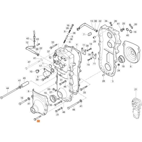 SCHRAUBE TE FLANSCH.ZIGR. 8,8 M 6X45 DIN 6921 ZNB ORIGINAL EMAK 3906046 | NewgardenAgri.com