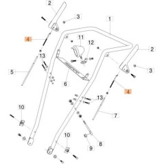 TIGE DE CONNEXION DE LEVIER EMAK ORIGINALE ZM000067 | NewgardenAgri.com