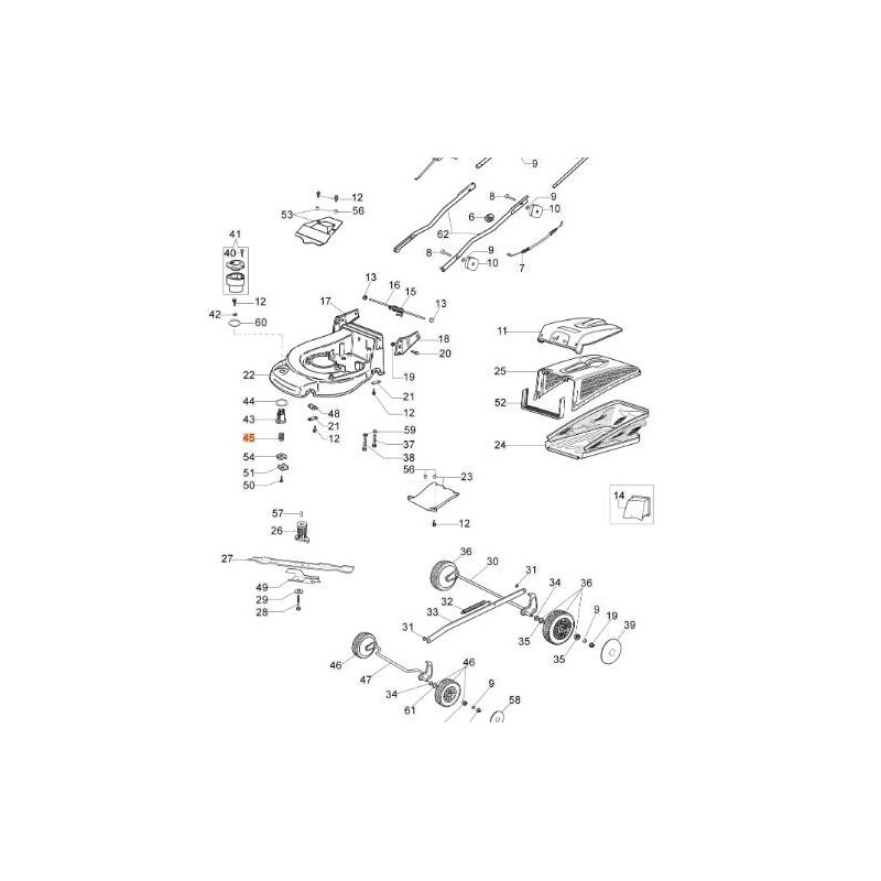 Original OLEOMAC MAX48PAL MAX44TK lawnmower screw 66060039AR