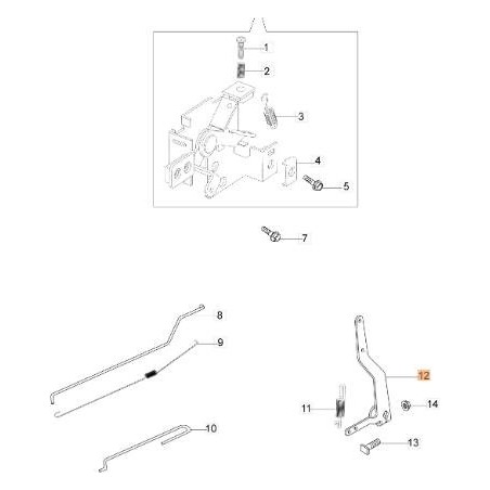 LEVA COMANDO ORIGINALE EMAK L66150447 | NewgardenAgri.com