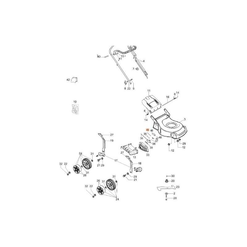 GOUPILLE DE FERMETURE DE PORTE LATÉRALE LR L.65 ORIGINAL EMAK 66070836R