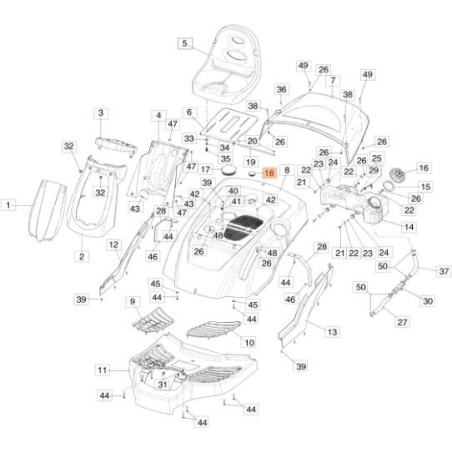 LOCHABDECKKAPPE D.39.6 NE (C.5) ORIGINAL EMAK 68130230R | NewgardenAgri.com