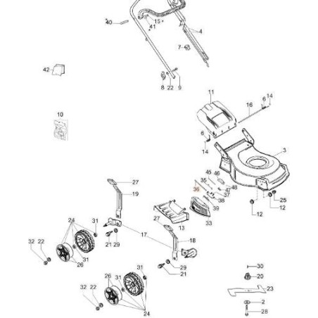 PASADOR DE PUERTA LATERAL CON RANURA L.170 ORIGINAL EMAK 66071060R | NewgardenAgri.com