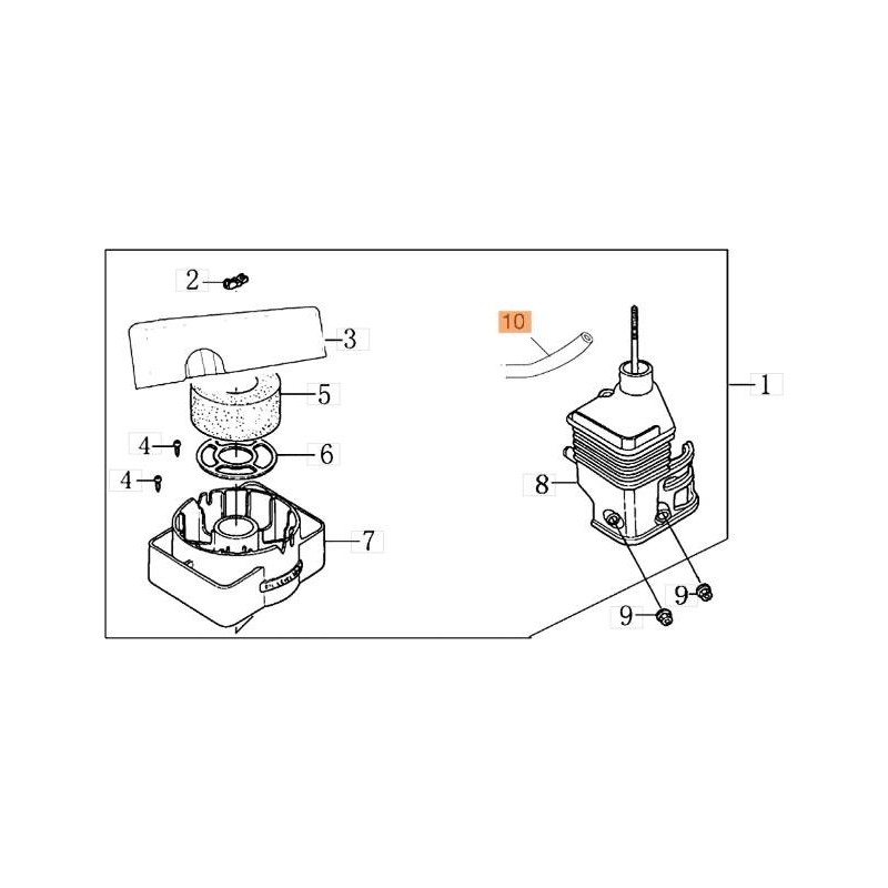 TUYAU DE RENIFLARD EMAK ORIGINAL L66150473