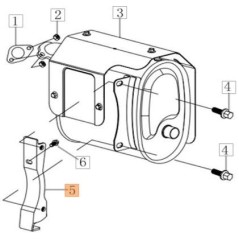 SUPPORT DE SILENCIEUX ORIGINAL EMAK L66152172 | NewgardenAgri.com