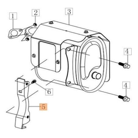 SUPPORT DE SILENCIEUX ORIGINAL EMAK L66152172 | NewgardenAgri.com