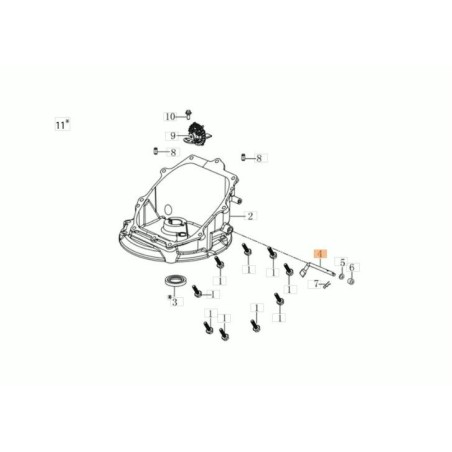 EJE DEL REGULADOR (PIEZA DEL MOTOR) ORIGINAL EMAK L66151538 | NewgardenAgri.com