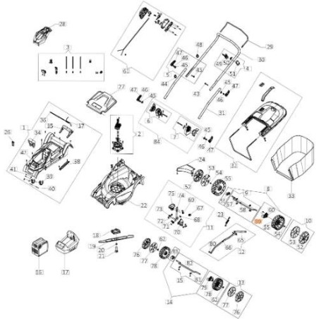 SUPPORT ARRIÈRE GAUCHE D'ORIGINE EMAK LR000080R | NewgardenAgri.com