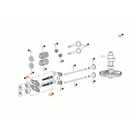BILANCIERE PER VALVOLE MOTORE ORIGINALE EMAK L66151545 | NewgardenAgri.com