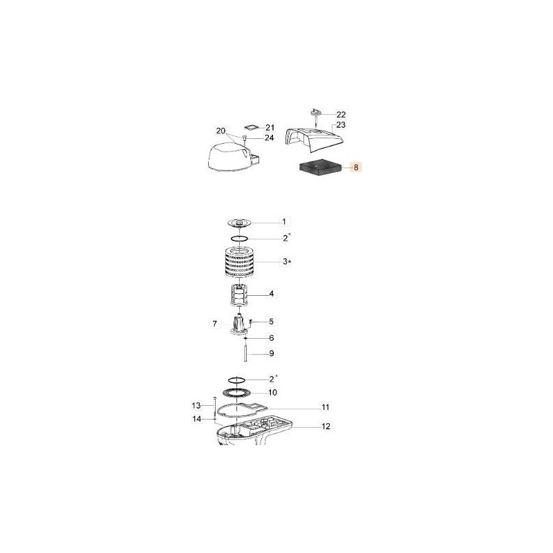 FILTRE À AIR ORIGINAL EMAK 52020270R