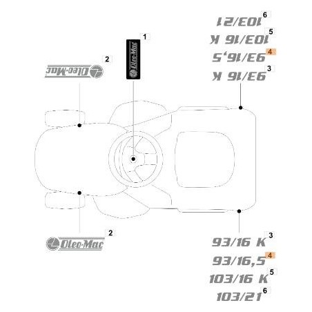 ÉTIQUETTE ORIGINALE EMAK G114371150E0 | NewgardenAgri.com
