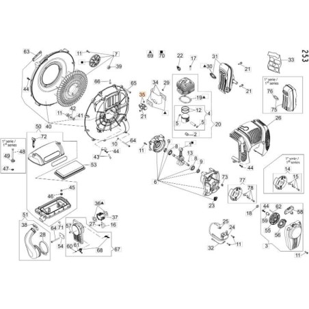 ORIGINAL EMAK CFI0G29210 THERMAL FLANGE WITH NUTS | NewgardenAgri.com