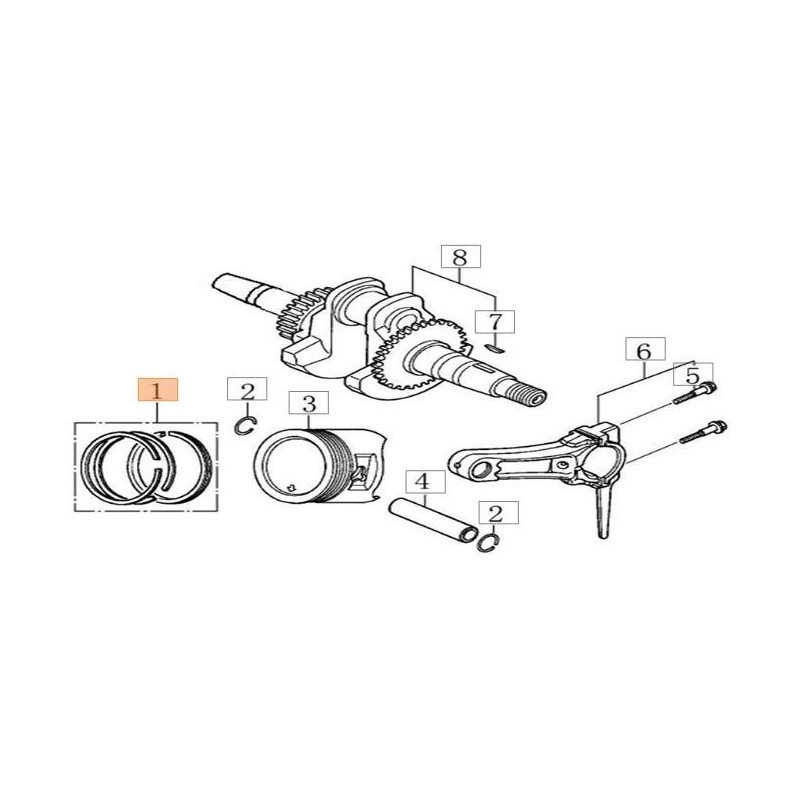 ORIGINAL EMAK PISTON RING KIT L66152109