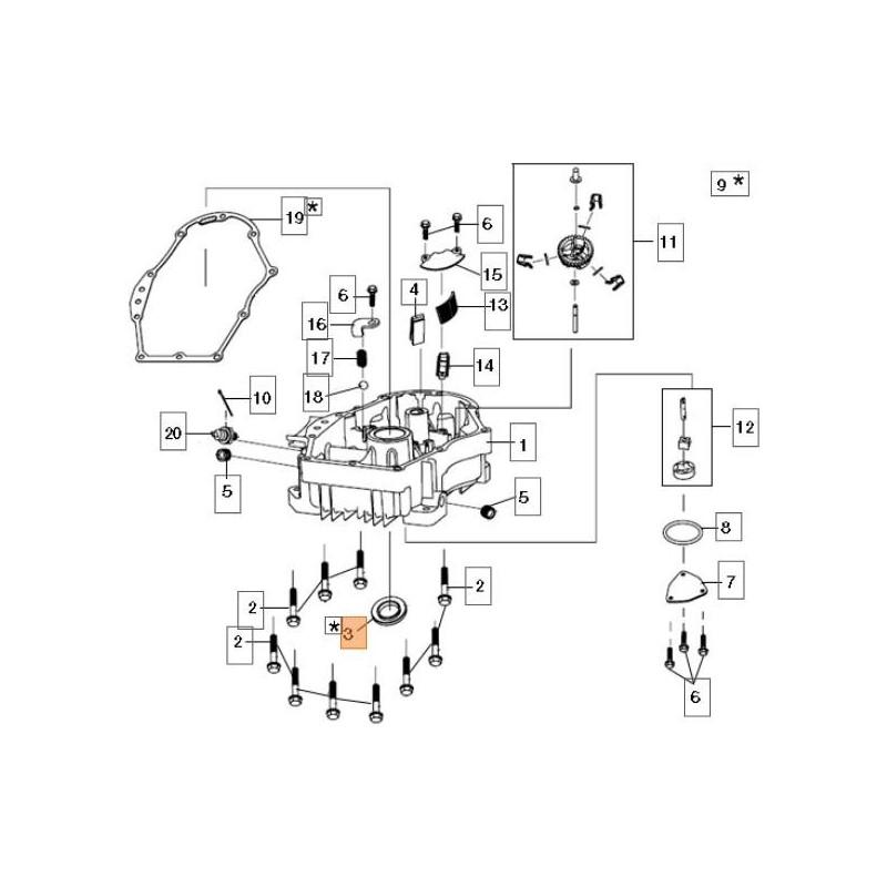 JOINT D'HUILE D'ORIGINE EMAK L66151037