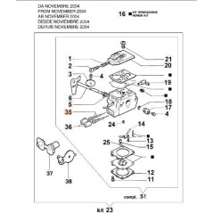 VIS DE RÉGLAGE MIN/MAX 102-3343 CARBURATEUR EMAK ORIGINAL 2318631 | NewgardenAgri.com