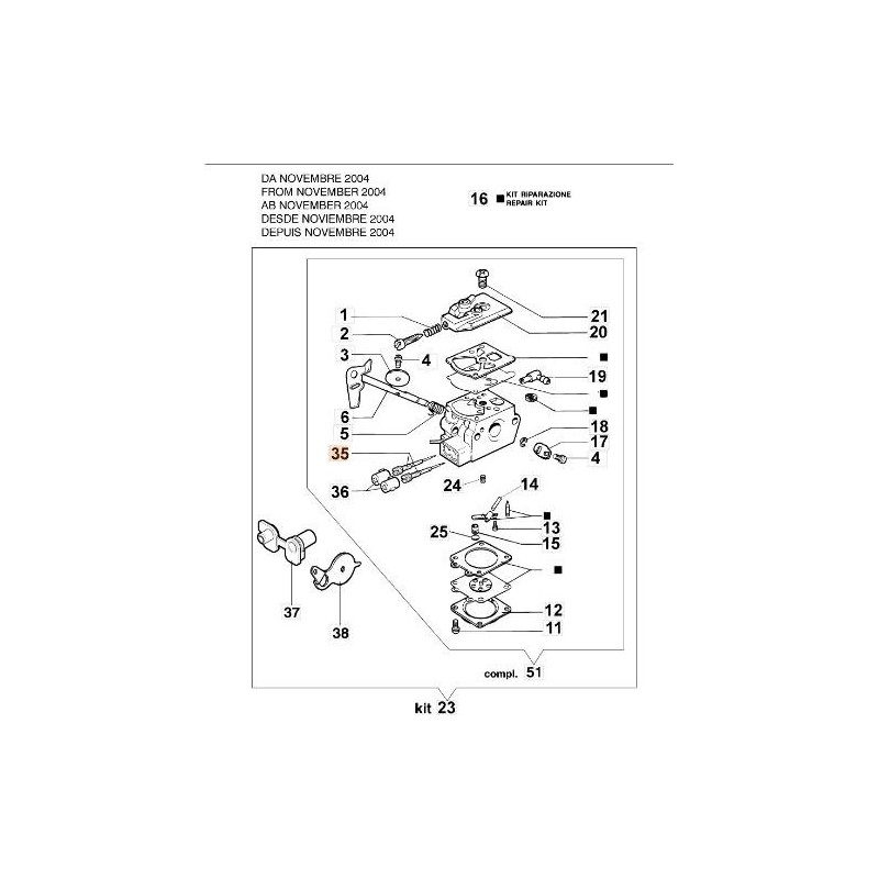 VITE DI REGISTRO MIN/MAX 102-3343 CARBURAT. ORIGINALE EMAK 2318631