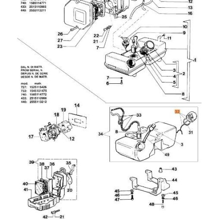 BOUCHON DE RÉSERVOIR ORIGINAL EMAK 61070079AR | NewgardenAgri.com