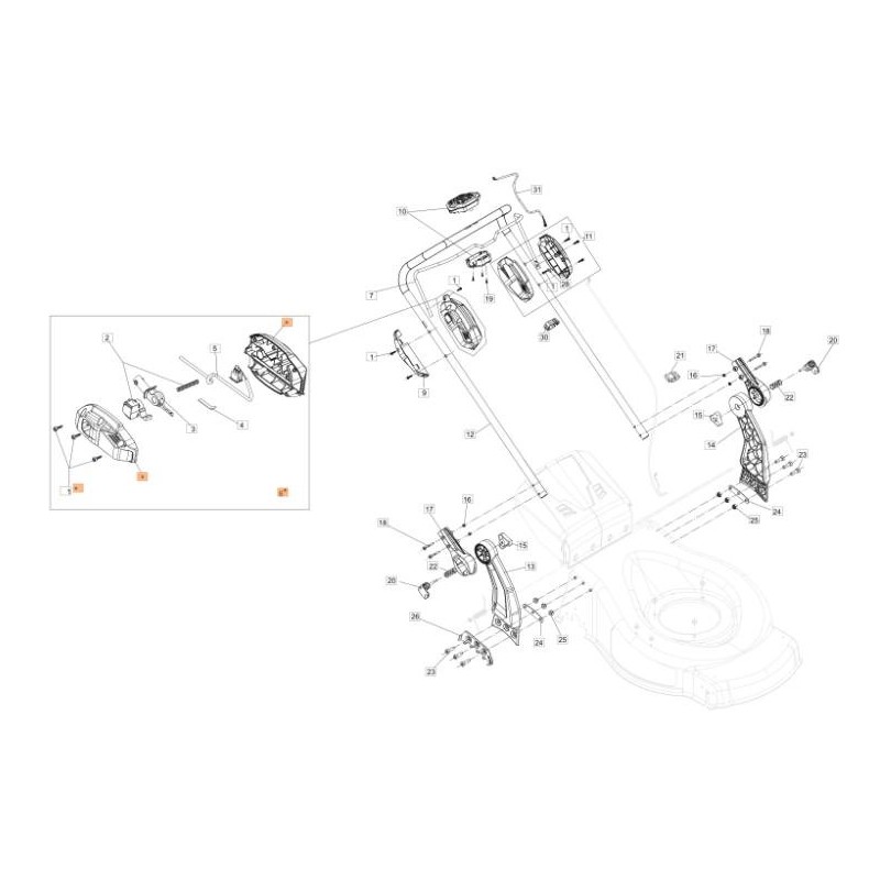 KIT DEMI-COQUE D'INTERRUPTEUR À POUSSOIR EMAK ORIGINAL 56 V 54350183R