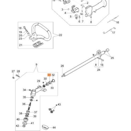 ROULEMENT À BILLES 09X24X07 609Z (ROULEMENT) ORIGINAL EMAK 3035044 | NewgardenAgri.com