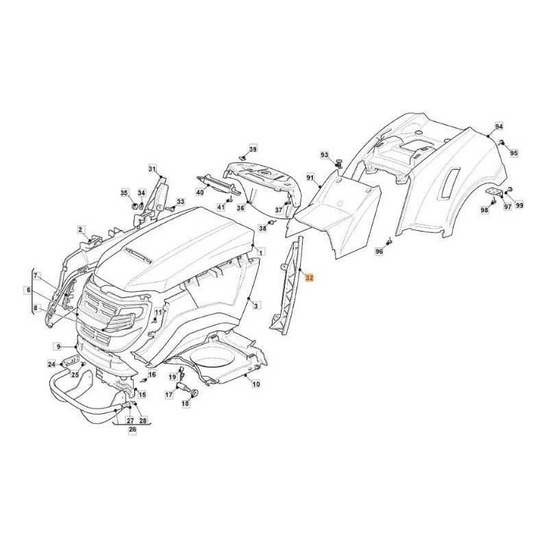 ORIGINAL EMAK LEFT DASHBOARD SUPPORT G325599013E0