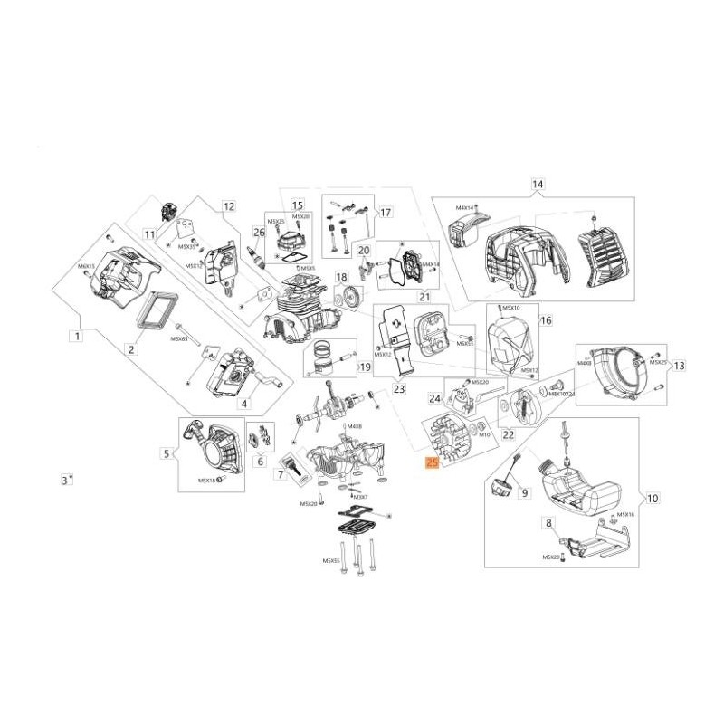 KIT DE VOLANT MOTEUR EMAK ORIGINAL GZ000182