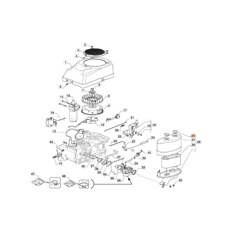 BOUTON DE COUVERCLE DE FILTRE À AIR EMAK D'ORIGINE G118551407E0R