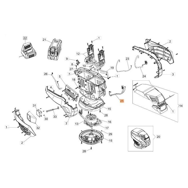 Câble d'alimentation d'origine pour calculateur de traction EMAK 54350104R