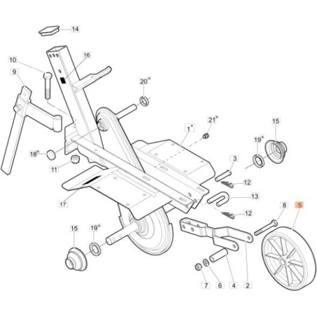 RUOTINO D.200 MOZZO SIMMETRICO SMAI 3RGM090 ORIGINALE EMAK N4841300AR | NewgardenAgri.com