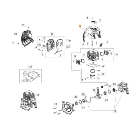 CASQUE AR OM 2013 AVEC PAD ORIGINAL EMAK 61530011R | NewgardenAgri.com