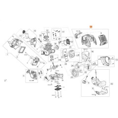 KIT DE TAPA DE CILINDRO NARANJA ORIGINAL EMAK GZ000187 | NewgardenAgri.com