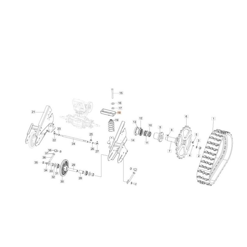 SOPORTE DE RESORTE DE PISTA SUPERIOR CON REFUERZO GR MET 2011 ORIGINAL EMAK 69200168R