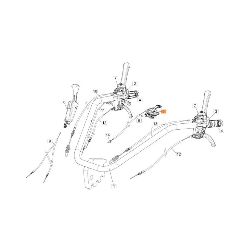 ON-OFF SWITCH CABLE L.1730 W/ACCEL. KOHLER ORIGINAL EMAK 3044030R