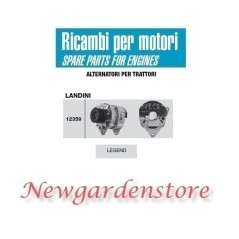 Alternador 12359 LANDINI motor de tractor LEGEND 14 voltios 65 amperios 3551780M91 | NewgardenAgri.com