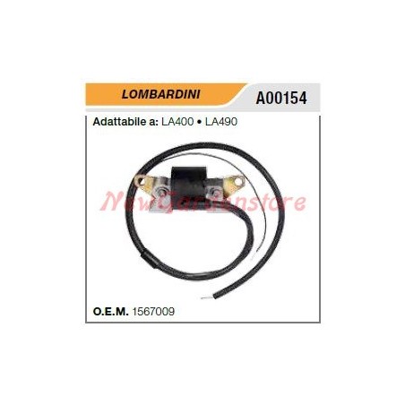 Ignition coil LOMBARDINI motorhoe LA400 490 A00154 | NewgardenAgri.com