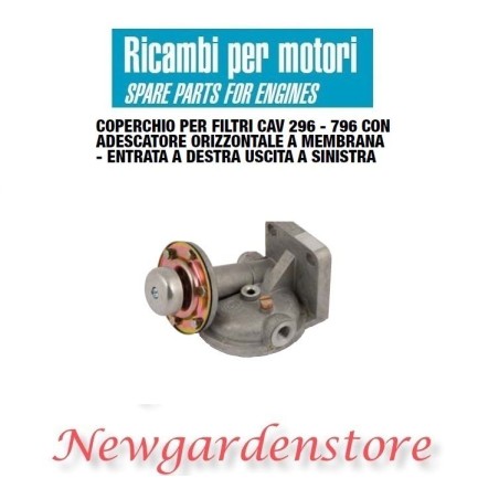 Coperchio filtroCAV 296 796 adescatore orizzontale 12087 M14x1,5 uscita sinistra | NewgardenAgri.com