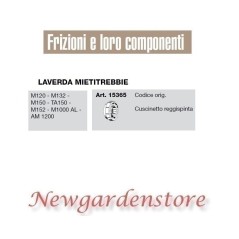 Cuscinetto reggispinta 15365 LAVERDA MIETITREBBIE M120 M132 M150 M1000 AM1200 | NewgardenAgri.com