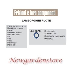 Thrust bearing 90x55 15744 LAMBORGHINI Formula Premium Turbo tractor | NewgardenAgri.com