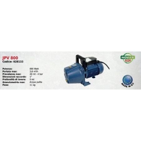 Electric surface pump GARDEN JET JPV 800 ELPUMPS 800 Watt | NewgardenAgri.com