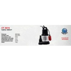 CT 3674 W ELPUMPS 600 W Bomba eléctrica sumergible, agua clara | NewgardenAgri.com