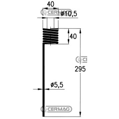 Muelle para rastrillo de peine 55548 | NewgardenAgri.com