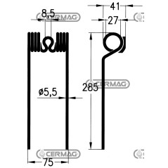 Molla per ranghinatore a pettine 55522 | NewgardenAgri.com