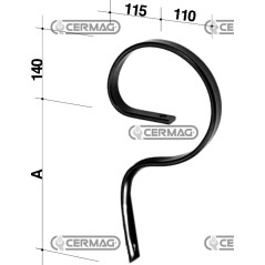 FLEX-PALL-Feder für Vibrationskultivatoren ohne Pflugschare 57166 BIANCHI | NewgardenAgri.com