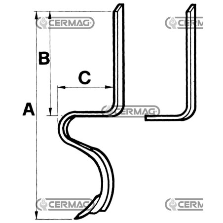 Rinforzo per molla rompitraccia Misura 40x10 56605 BIANCHI