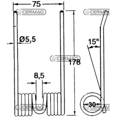 Muelle para cosechadora de pacas redondas 56683 | NewgardenAgri.com