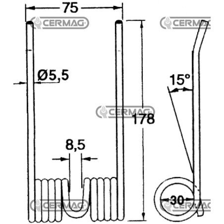 Molla per rotopressa raccoglitrice 56683 | NewgardenAgri.com